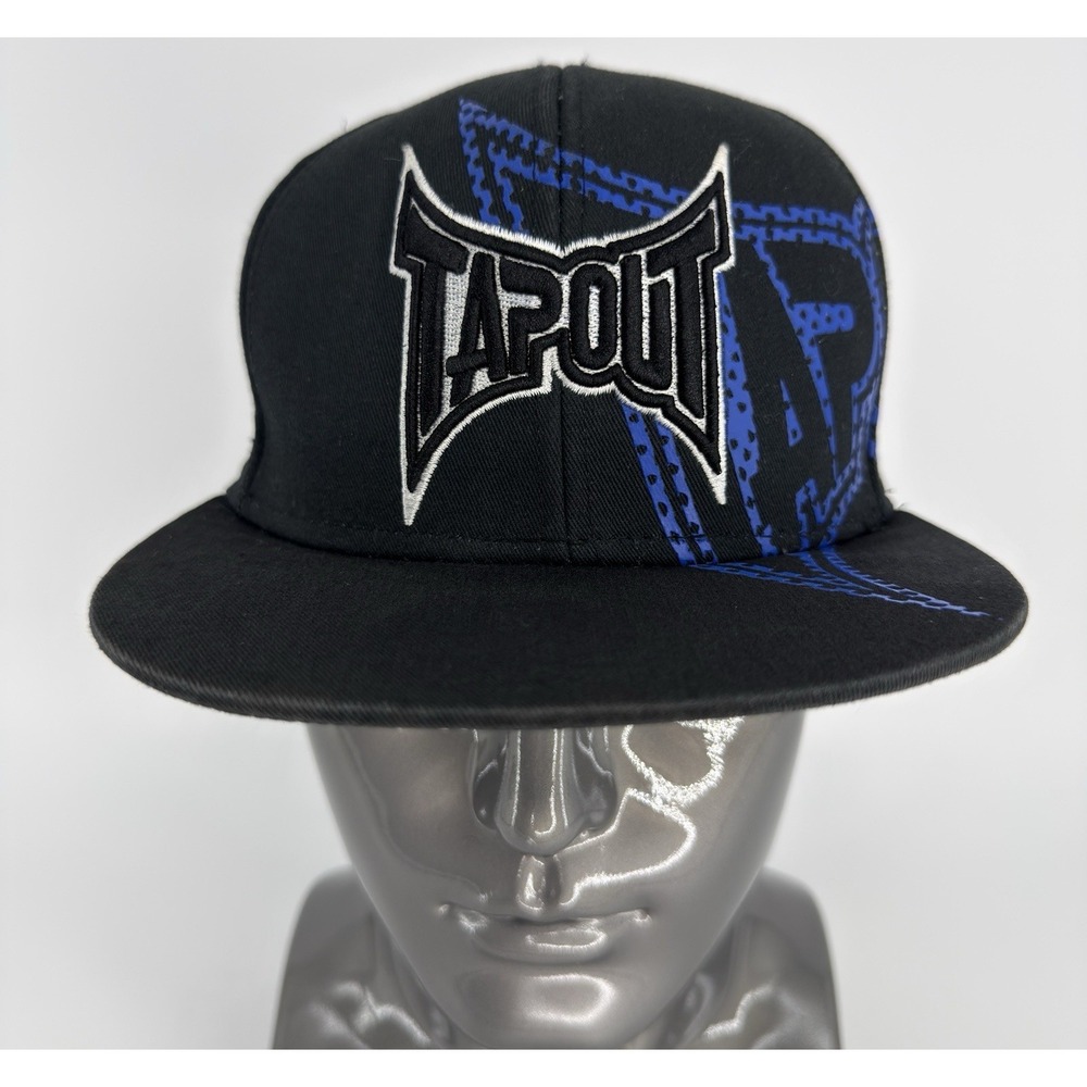 TapouT Snapback Hat Black Blue MMA‎ UFC Wrestling Fight Logo Cap OSFA